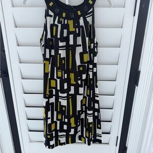 Chic Green and‎ Black Halter Midi Sheath Dress.